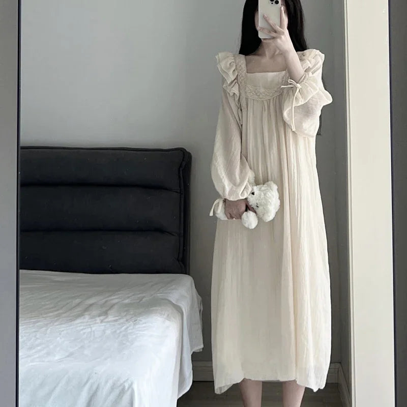 Elegant Plus Size Lace Nightgown - Luxury Silken Slip Gown