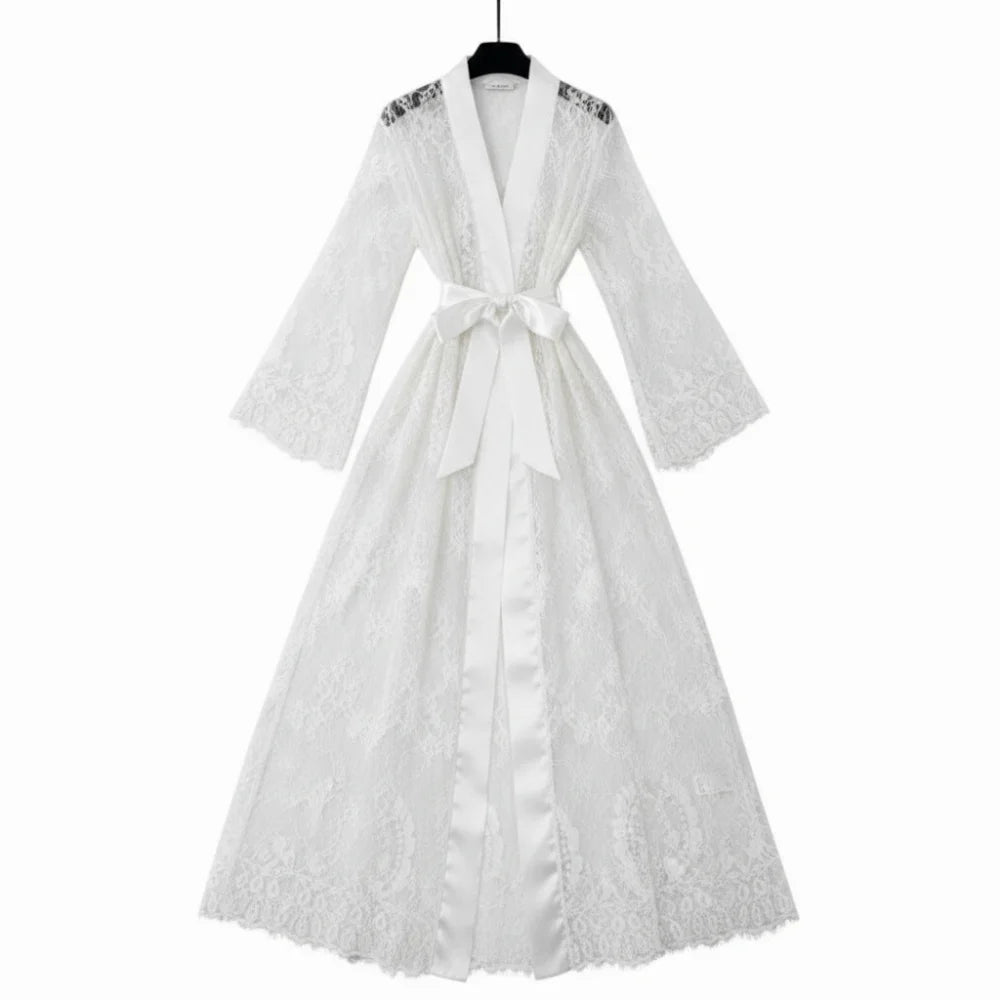 Enchanted Lace Sheer Robe – Sizes S–3XL