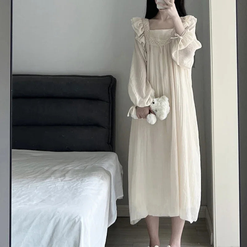 Elegant Plus Size Lace Nightgown - Luxury Silken Slip Gown