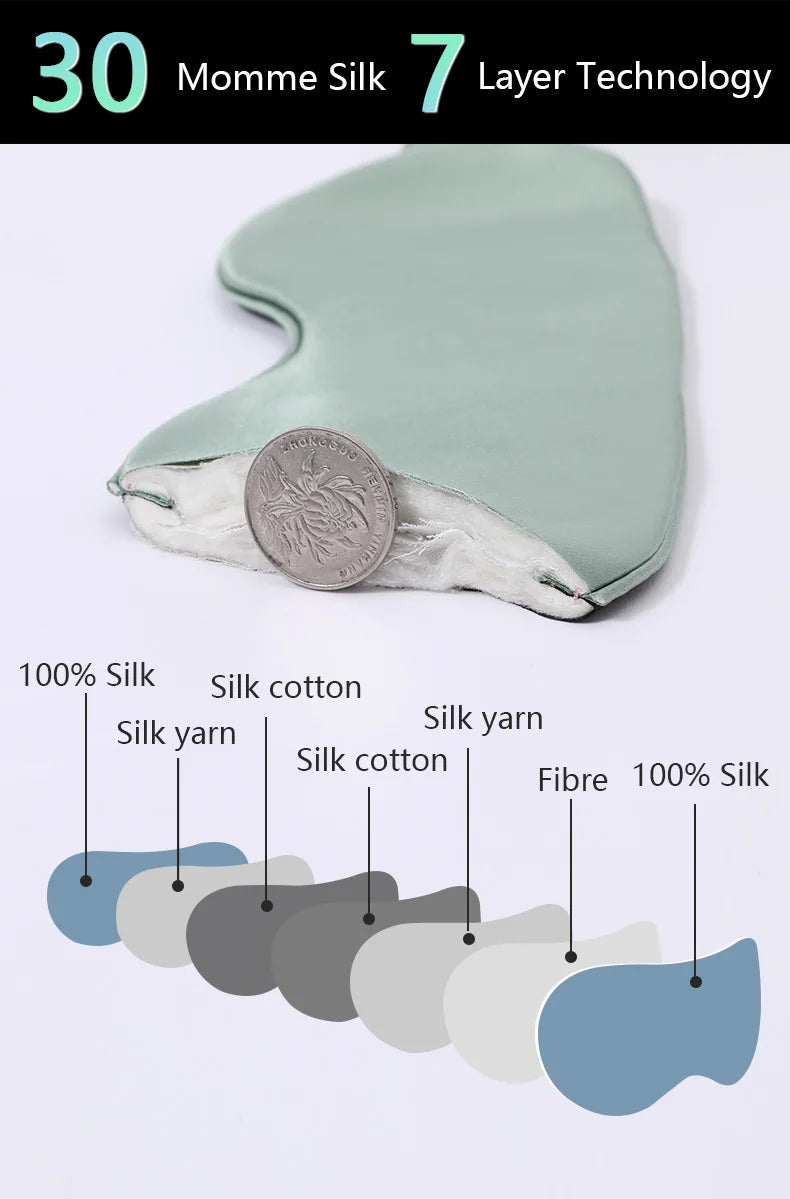 Luxurious 100% Mulberry Silk Sleep Mask - Premium 30 Momme Eye Mask