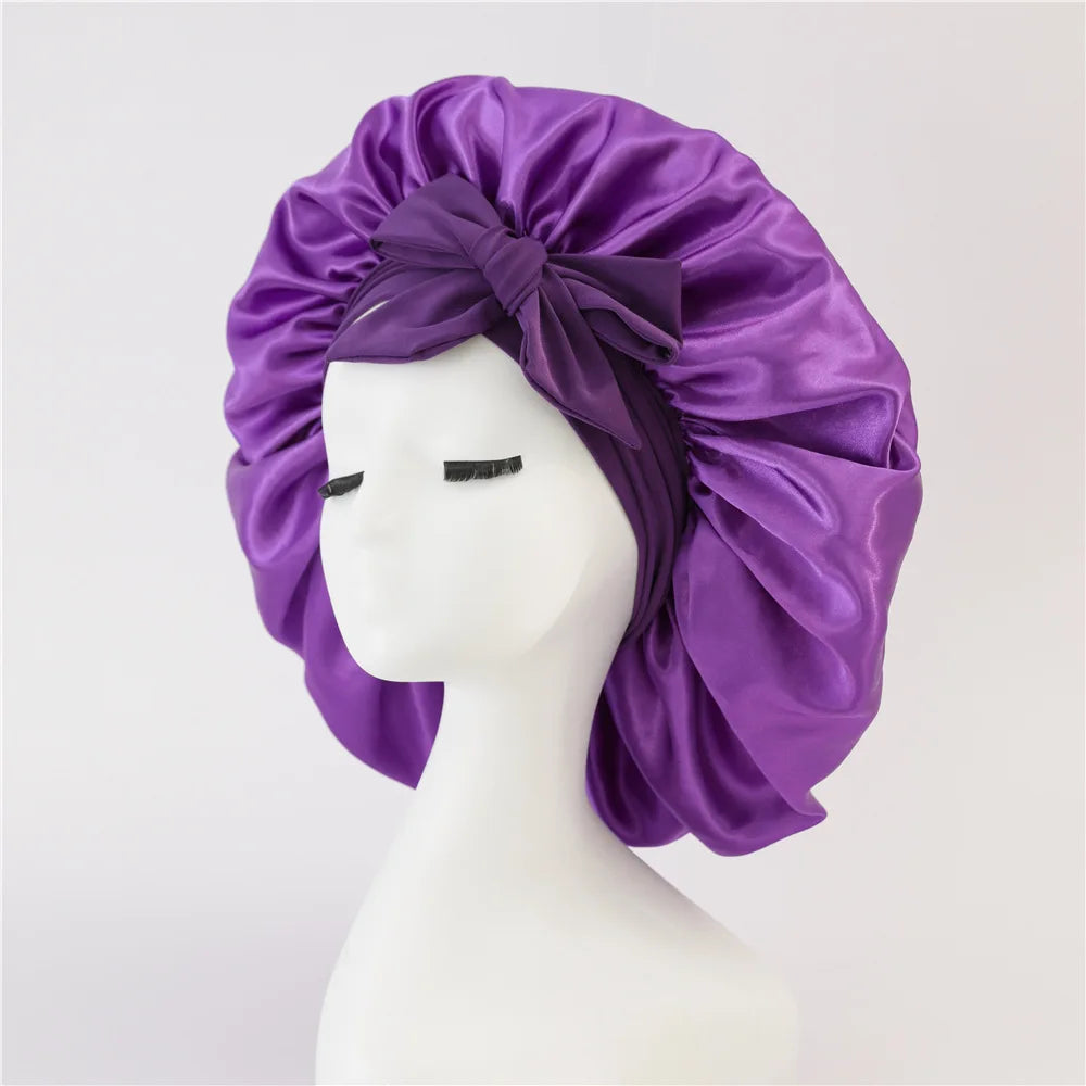 Unisex Satin Sleep Cap - Protective Hair Care Night Bonnet