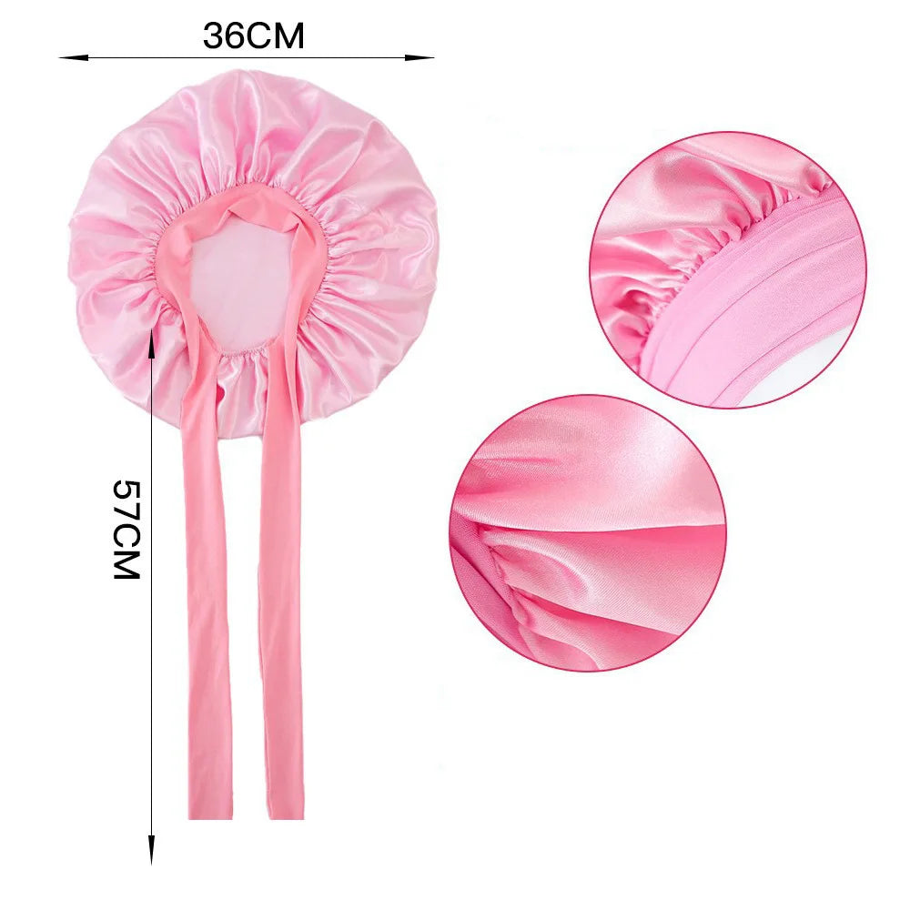 Unisex Satin Sleep Cap - Protective Hair Care Night Bonnet
