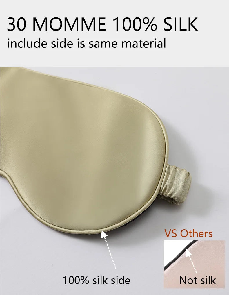 Luxurious 100% Mulberry Silk Sleep Mask - Premium 30 Momme Eye Mask
