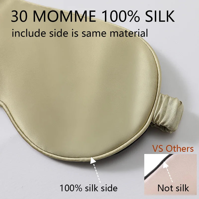 Luxurious 100% Mulberry Silk Sleep Mask - Premium 30 Momme Eye Mask