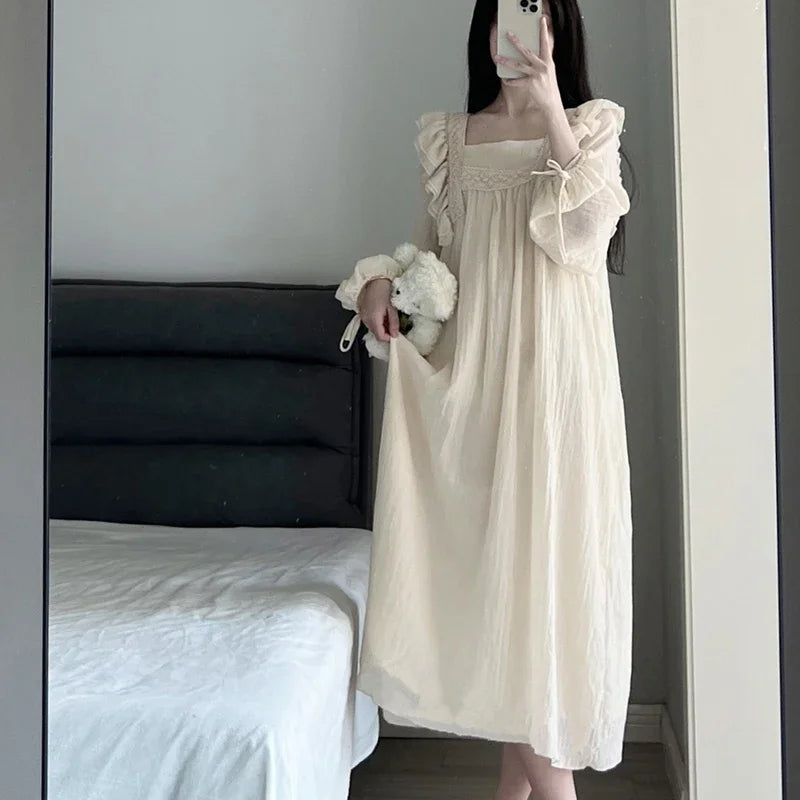 Elegant Plus Size Lace Nightgown - Luxury Silken Slip Gown
