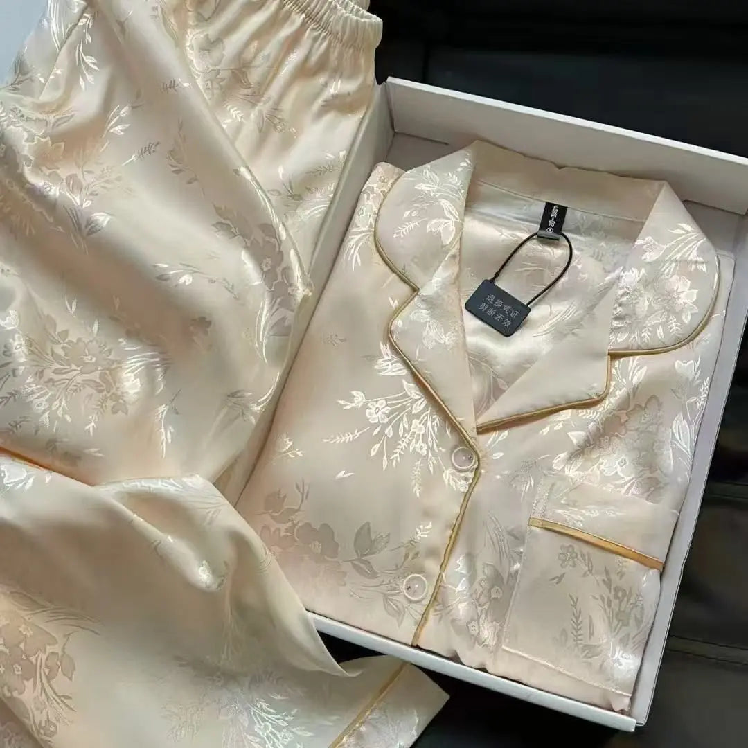 Golden Garden Plus Size Floral Pajama Set