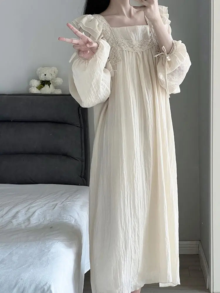 Elegant Plus Size Lace Nightgown - Luxury Silken Slip Gown