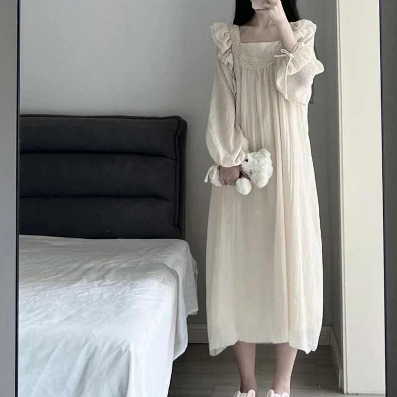 Elegant Plus Size Lace Nightgown - Luxury Silken Slip Gown