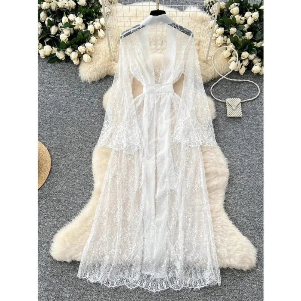 Enchanted Lace Sheer Robe – Sizes S–3XL
