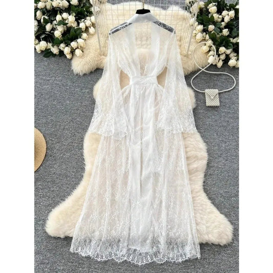 Enchanted Lace Sheer Robe – Sizes S–3XL