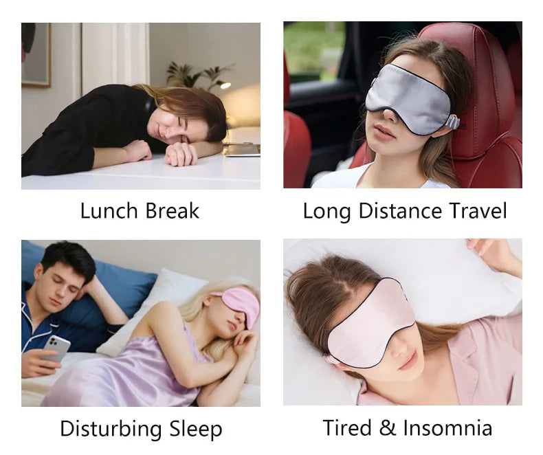 Luxurious 100% Mulberry Silk Sleep Mask - Premium 30 Momme Eye Mask