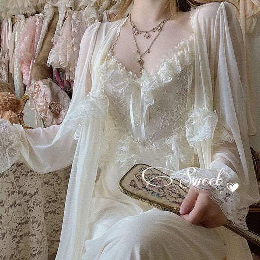 XXL Size Lace Court Nightdress