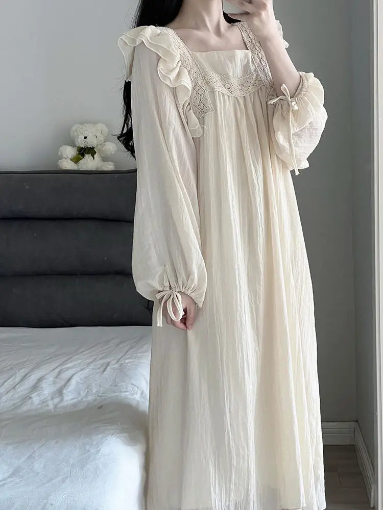 Elegant Plus Size Lace Nightgown - Luxury Silken Slip Gown