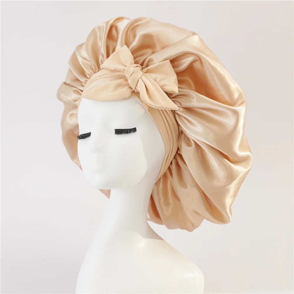 Unisex Satin Sleep Cap - Protective Hair Care Night Bonnet