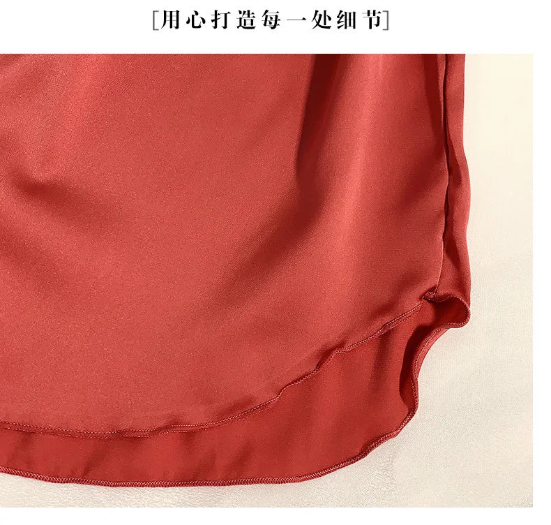 Women's Summer Ice Silk Pajama Shorts - Plus Size Satin Sleepwear Bottoms