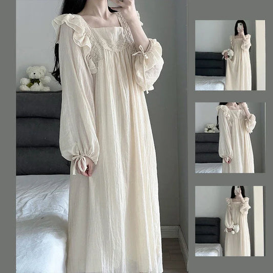 Elegant Plus Size Lace Nightgown - Luxury Silken Slip Gown