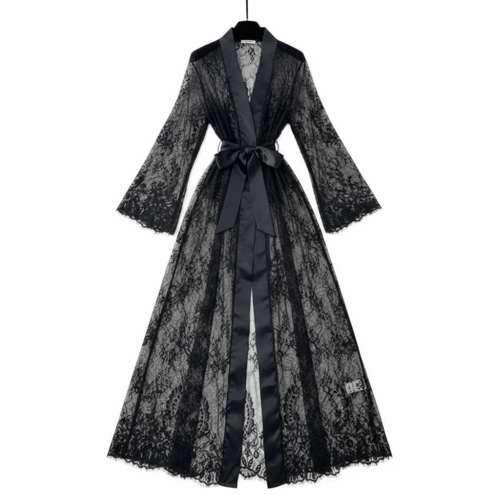 Enchanted Lace Sheer Robe – Sizes S–3XL