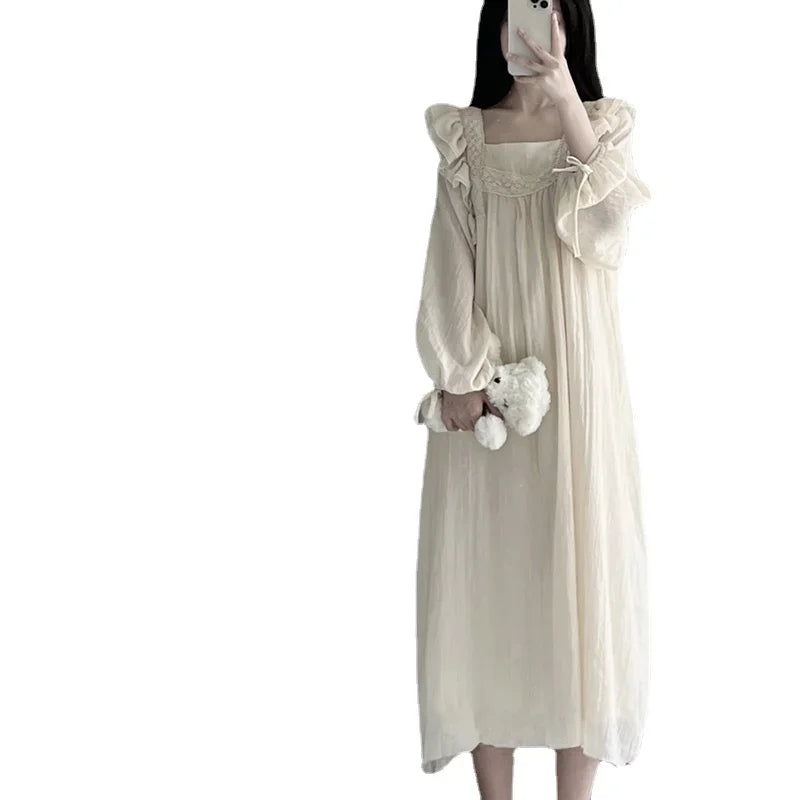 Elegant Plus Size Lace Nightgown - Luxury Silken Slip Gown