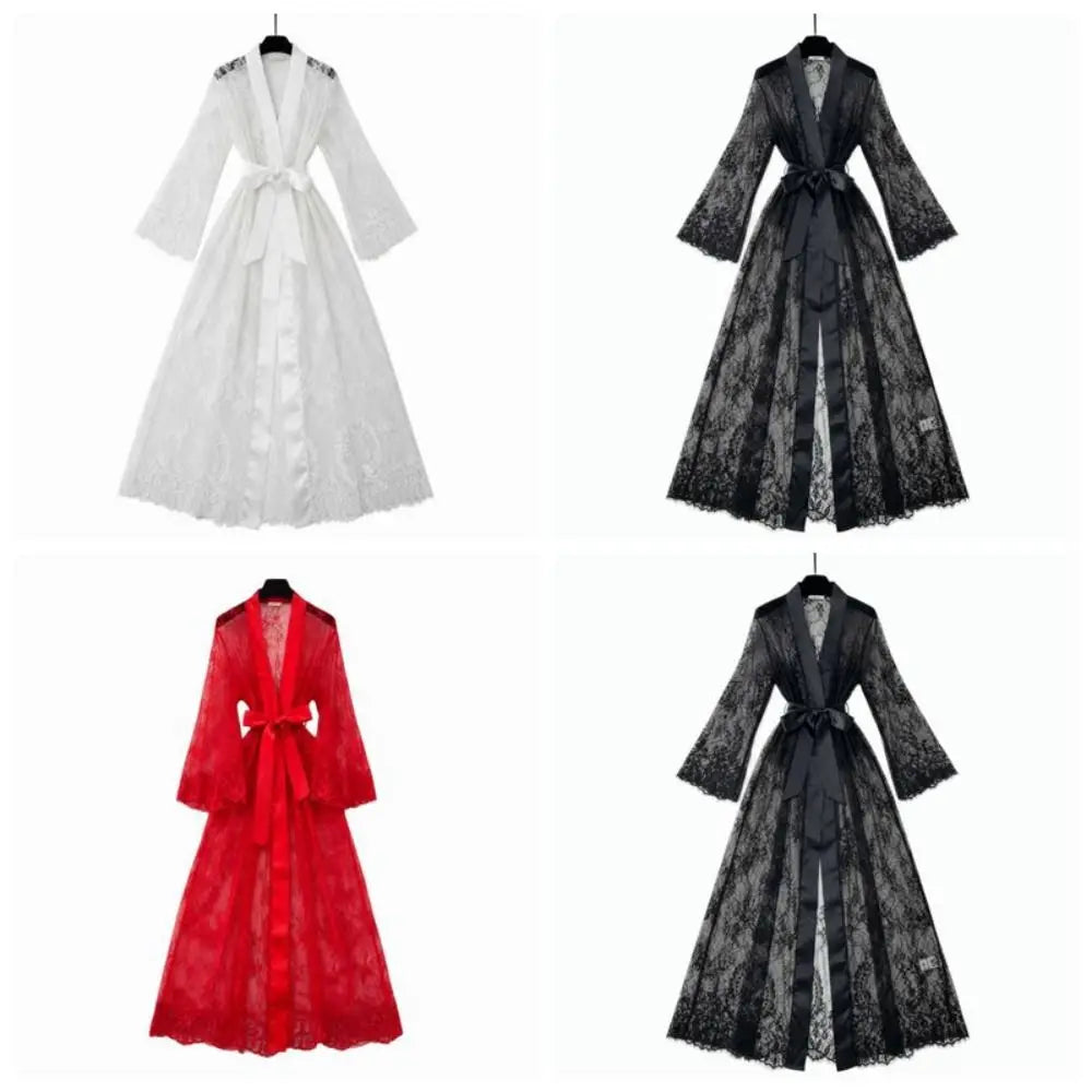 Enchanted Lace Sheer Robe – Sizes S–3XL