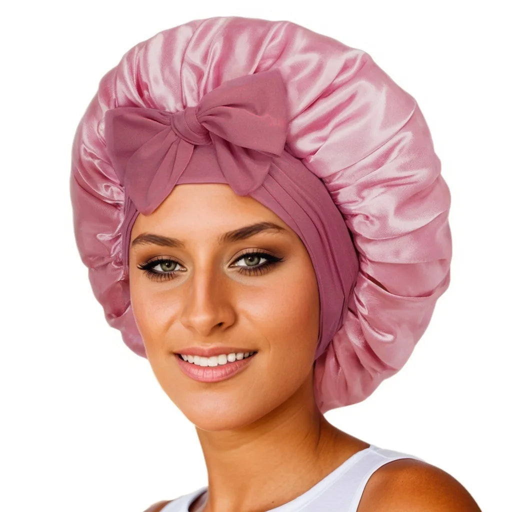 Unisex Satin Sleep Cap - Protective Hair Care Night Bonnet