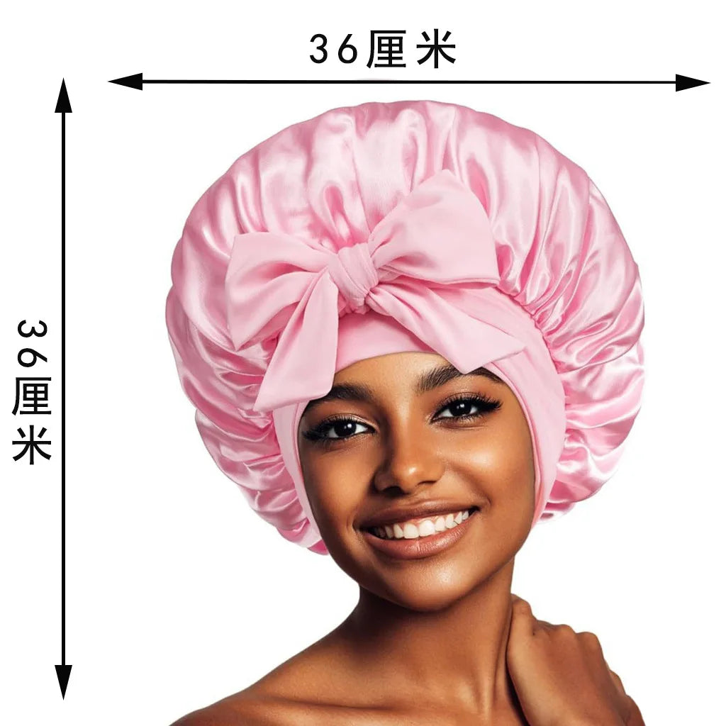Unisex Satin Sleep Cap - Protective Hair Care Night Bonnet