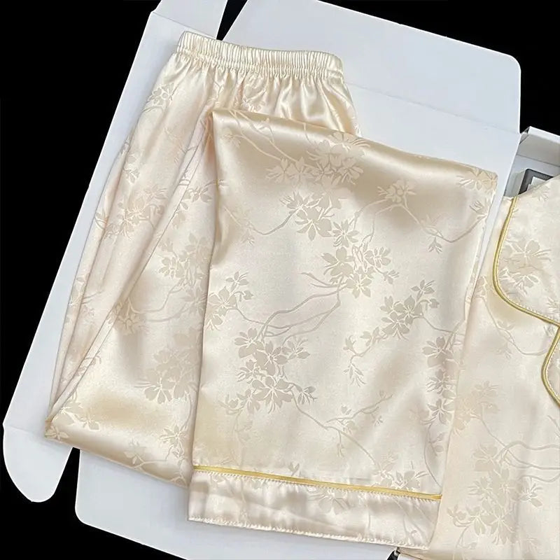 Golden Garden Plus Size Floral Pajama Set